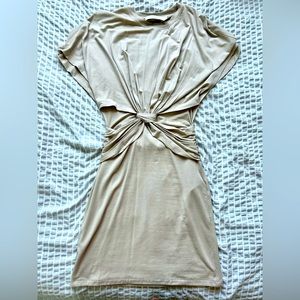 IRO Kimime stretchy dress in tan size XS